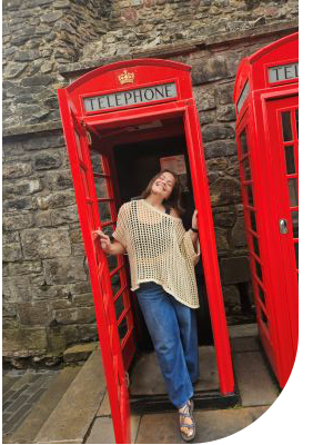 student in a telephone book in London